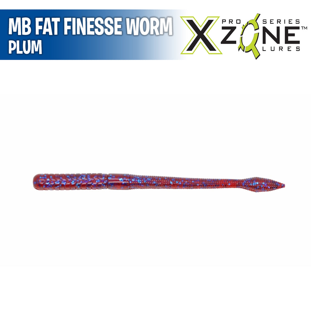 MB Fat Finesse Worm 6 - X Zone Lures