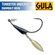 Tungsten Underspin Swimbait Hook - Gula