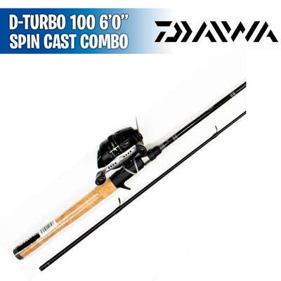 D-Turbo 100 - Medium  - 4.3:1 - 6'0 - Spincast Combo - Daiwa