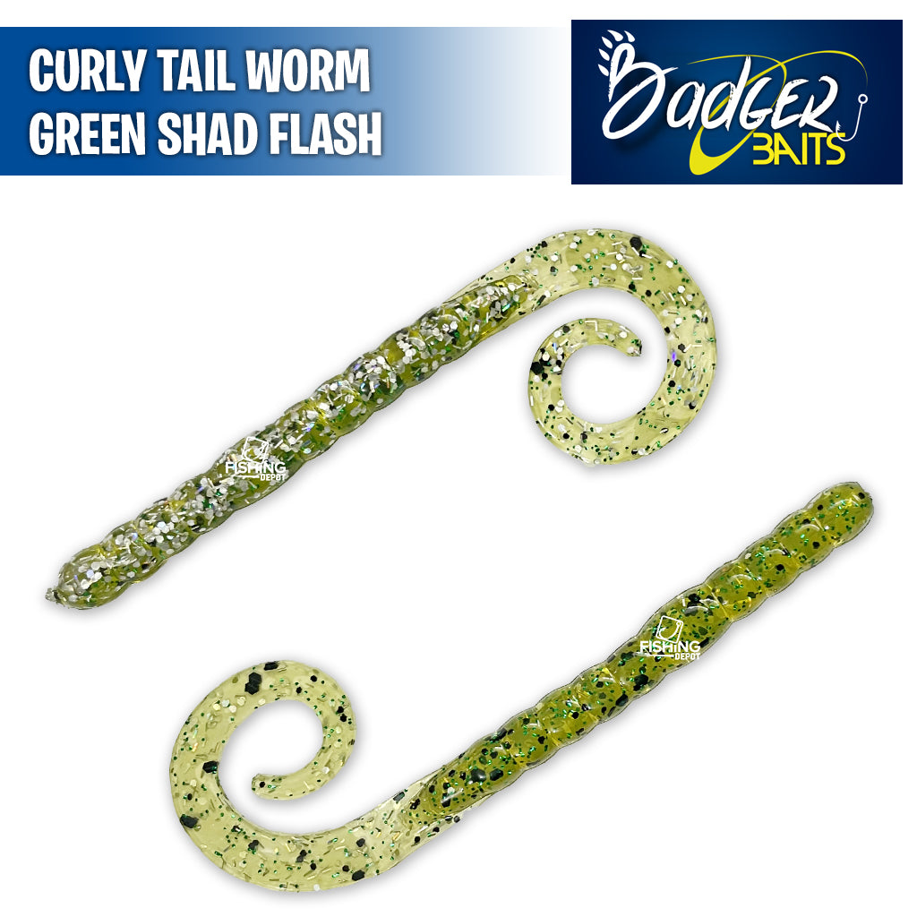 Curly Tail Worm 7" - Badger Baits