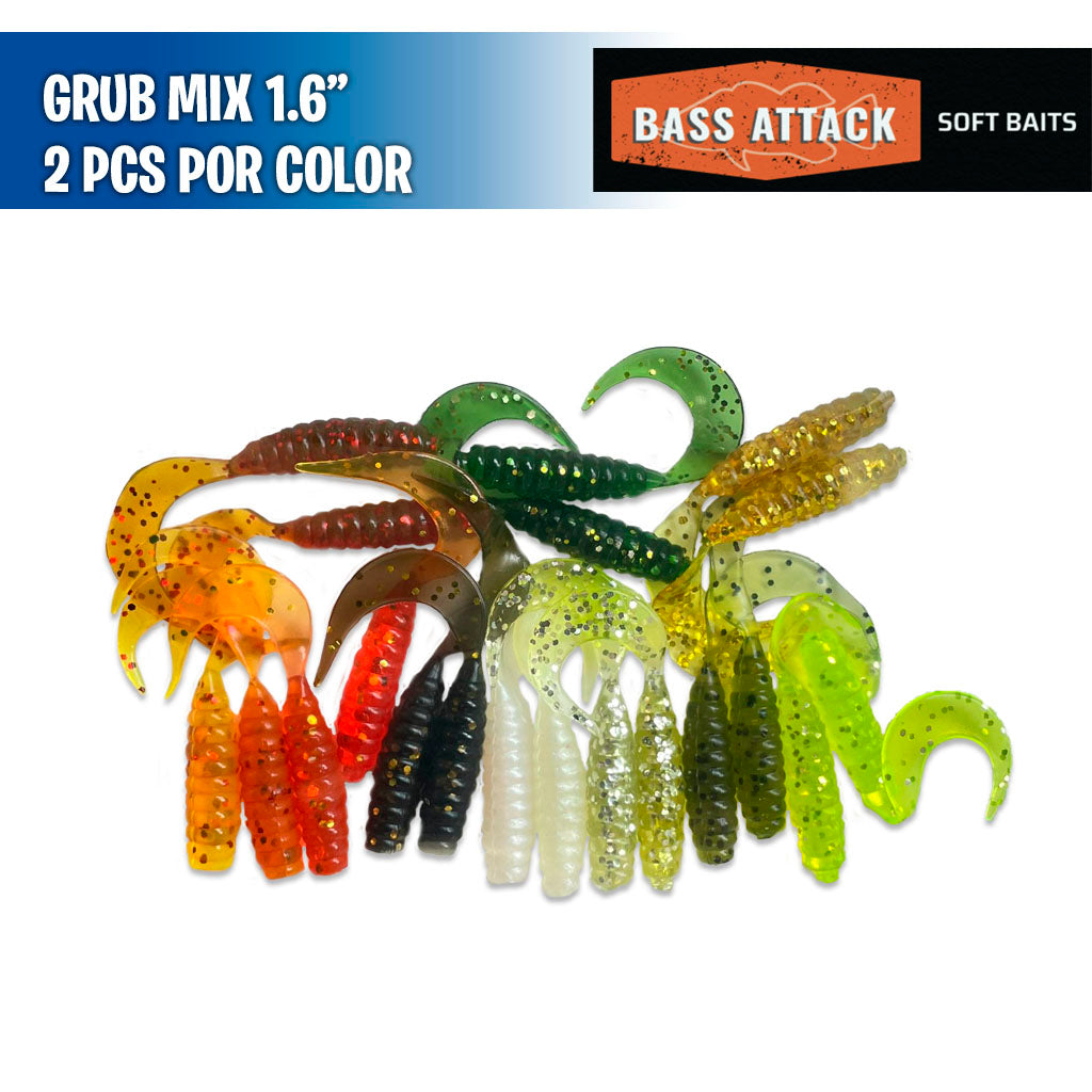 Grubs Mix 1.6" - Bass Attack