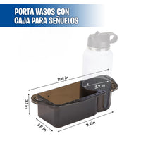 Porta vasos con caja para señuelos