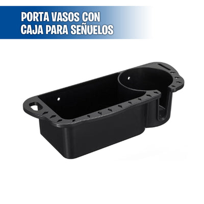 Porta vasos con caja para señuelos