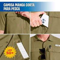 Camisa manga corta para pesca