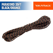 Paracord Black/Orange 35' 550 - YakAttack