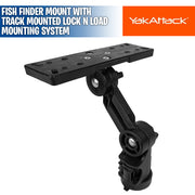 Rectangular Fish Finder Mount with Track Mounted LockNLoad Mounting System - YakAttack