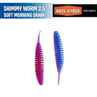 Shimmy Worm 2.5" -  Bass Attack