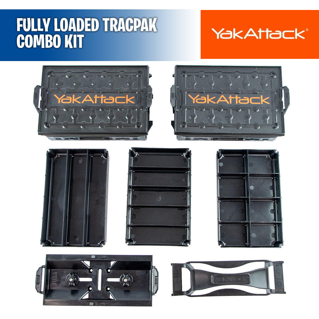 Fully Loaded TracPak Combo Kit, Two Boxes, Track Mount, Handle, and 3 Trays - YakAttak