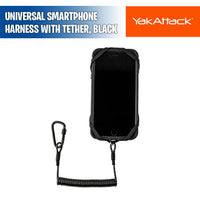 Universal Smartphone Harness with Tether, Black - YakAttack