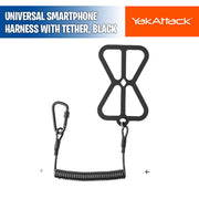 Universal Smartphone Harness with Tether, Black - YakAttack