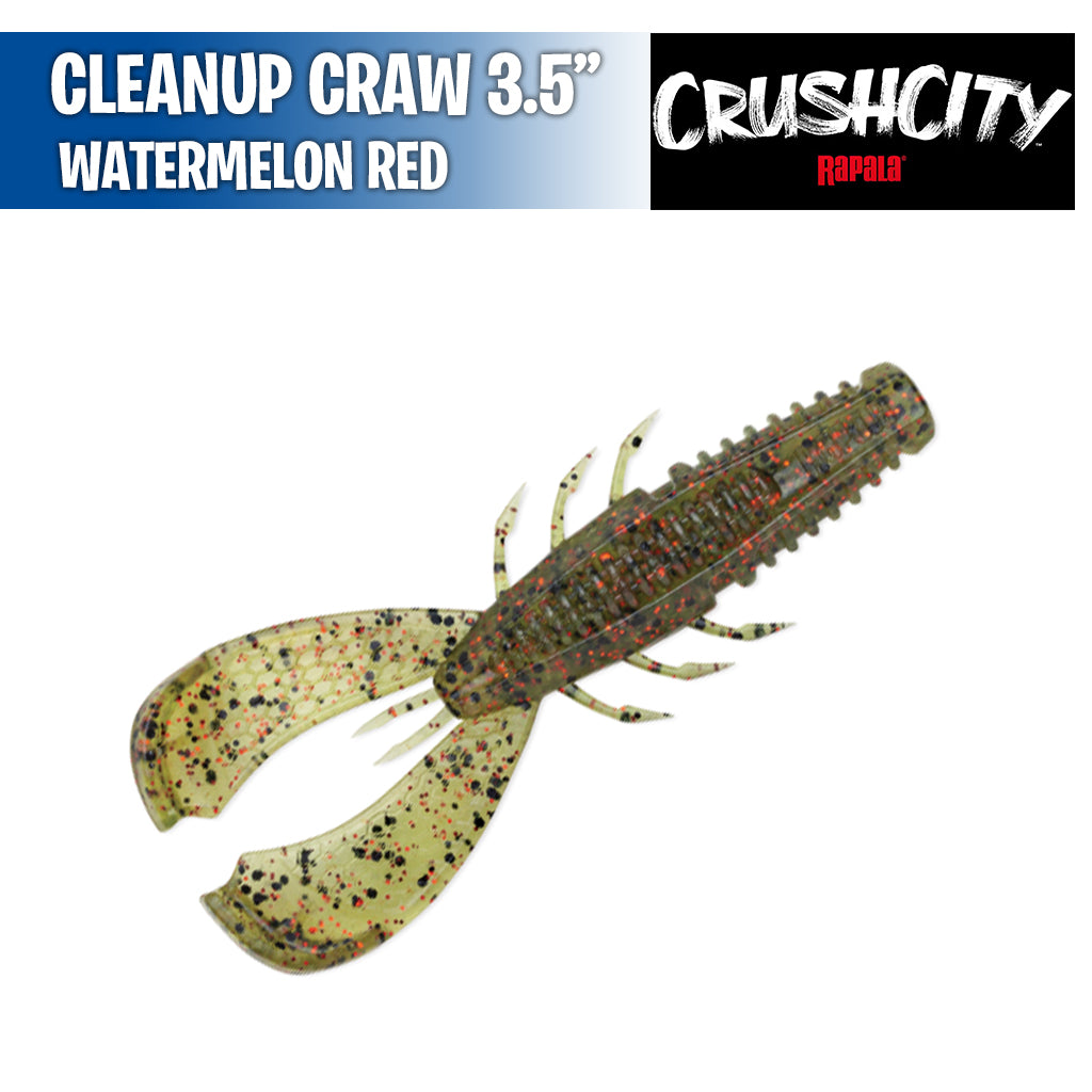 Crush City Cleanup Craw Black Red Flake