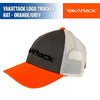 YakAttack Logo Trucker Hat Orange Gray - YakAttack