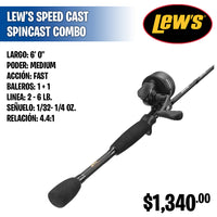 SSC2 - M Fast - 4.4:1 - 6'0 - Spin Cast Combo - Lew's