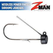 Weedless Power Finesse ShroomZ Jig Worm Jigheads - Z-man