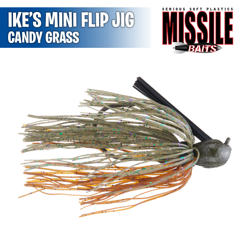 Missile Baits Ike's Mini Flip Jig 1/2 oz. Black Neon