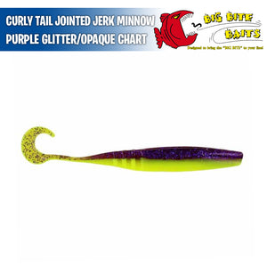 Curly Tail Jointed Jerk Minnow 3.75" - Big Bite Baits